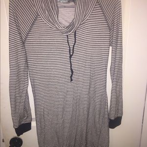 Black and white striped tunic